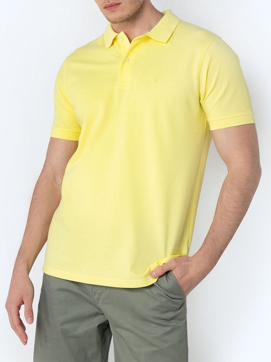 The Bostonians Bluza Bărbătească cu Mânecă Scurtă Polo Light Yellow