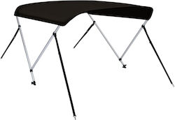 vidaXL Aluminium Boat Canopy L179xW156xH93cm Black