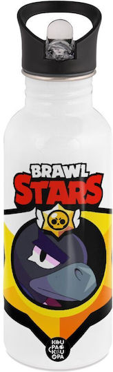 Koupakoupa Brawl Stars Crow Παιδικό Παγούρι Brawl Stars Ανοξείδωτο με Καλαμάκι 600ml