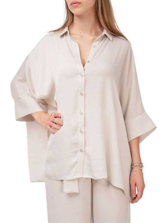 Moutaki Women's Long Sleeve Shirt Beige