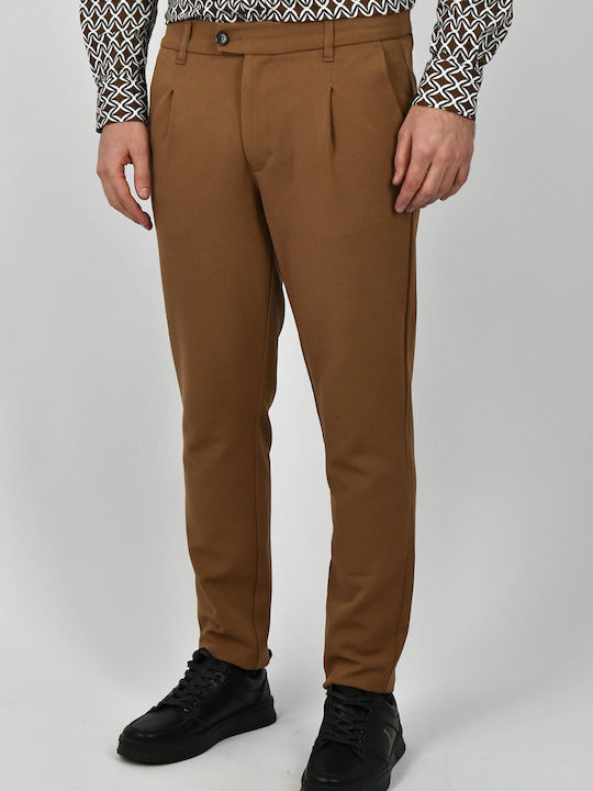 Makan Men's Trousers Chino in Slim Fit coffee