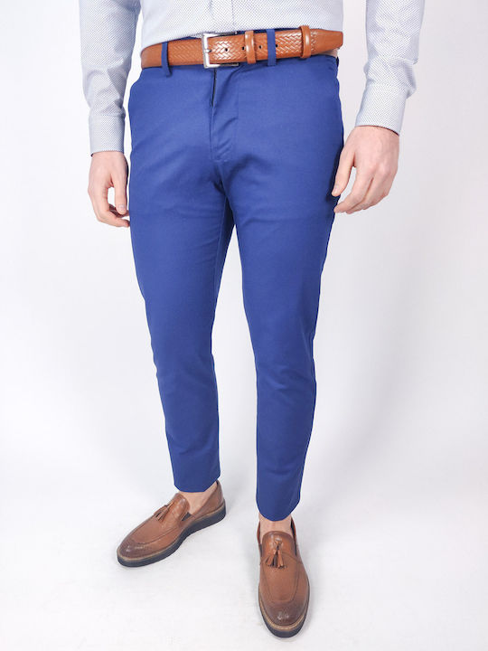 Dellinger Pantaloni Chino cu Croială Slim Blue