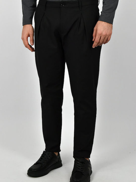 Pantaloni Chino cu Croială Slim Black