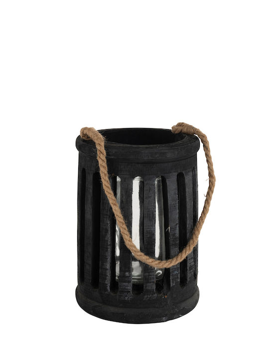 Jolipa Wooden Lantern Black 24x24x69cm