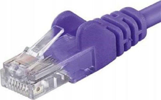 PremiumCord U/UTP Cat.5e (Gigabit) Καλώδιο Δικτύου Ethernet 0.5m Μωβ