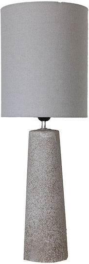 Espiel Ceramic Table Lamp for Socket E27 with Gray Shade and Base
