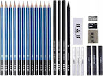 Hepco & Becker Pencil Soft Set with Eraser Gray 12pcs