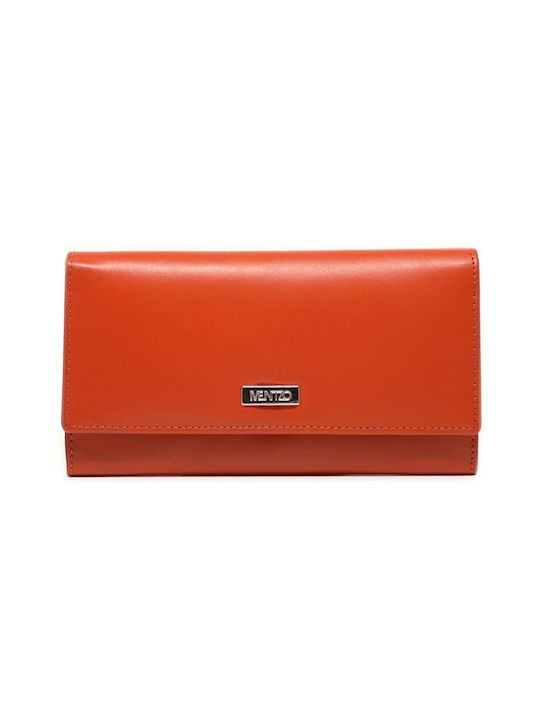 Mentzo Groß Frauen Brieftasche Klassiker mit RFID Orange Papaya