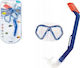 Bestway Tech Pro Taucher Maske Silikon mit Schnorchel Blau
