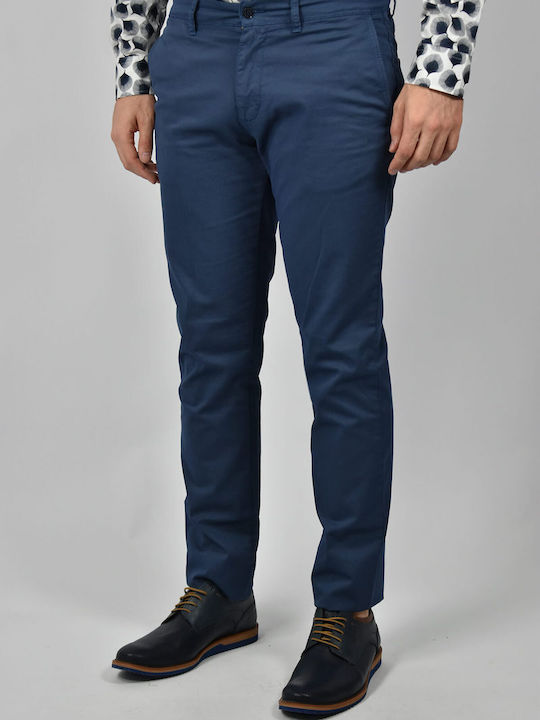 Lcdn Ανδρικό Παντελόνι Chino σε Slim Εφαρμογή Μπλε