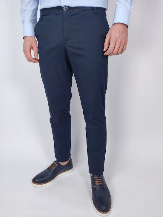 GioS Designs Herrenhose Chino in Slim Passform Blau