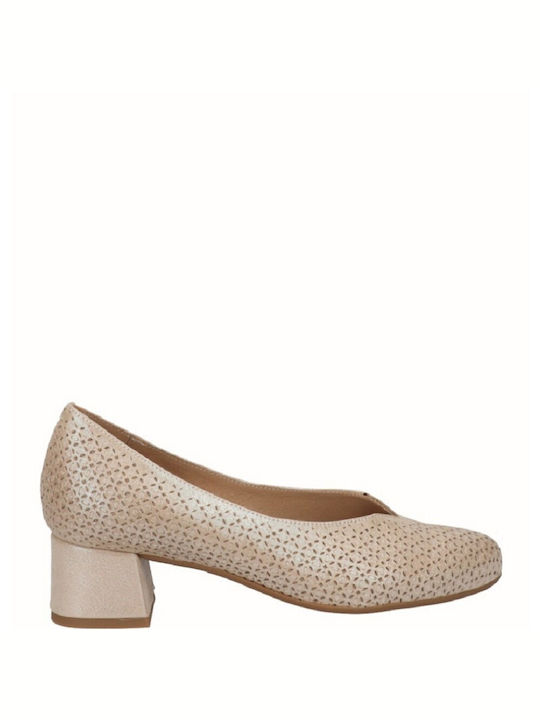 D Chicas Leder Pumps Beige