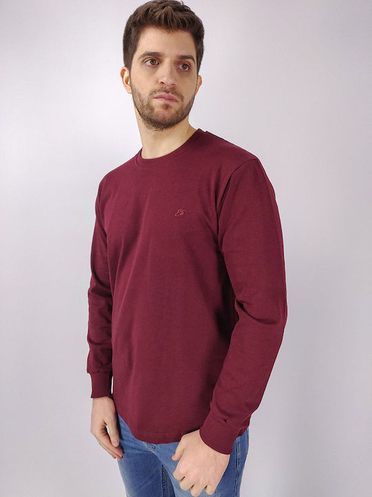 Everbest Bluza Bărbătească cu Mânecă Lungă BORDO