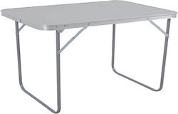 Ankor Metallic Foldable Table for Camping 40x60x25cm Silver