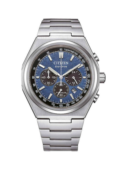 Citizen Eco-drive Uhr Chronograph Eco - Antrieb mit Silber Metallarmband