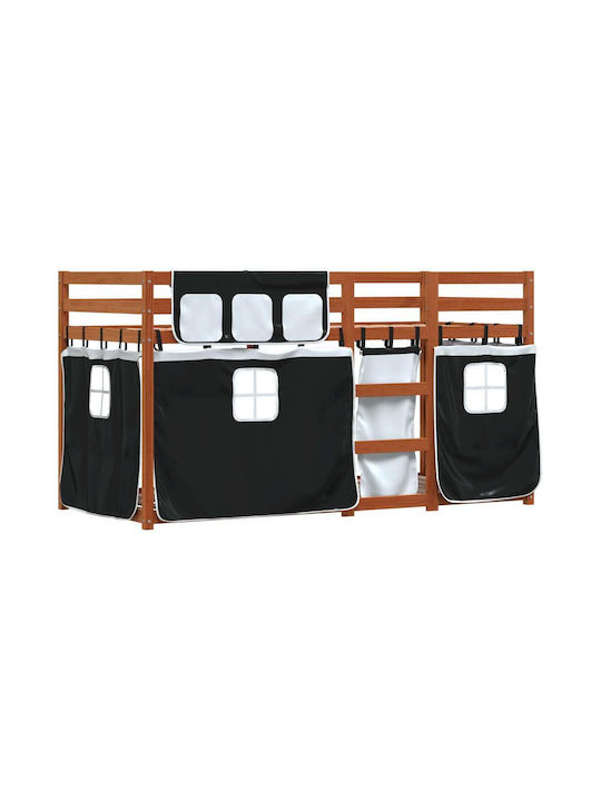 Pat pentru Copii Loft Bed Single Alb pentru Sal...