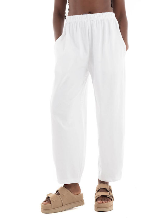 Four Minds Women's Fabric Trousers White