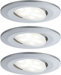 Paulmann Round Recessed Spot with Integrated LED and Warm White Light White 9x9cm. 3pcs Paulmann Round Recessed Spot with Integrated LED and Warm White Light White 9x9cm. 3pcs