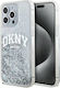 DKNY Liquid Back Cover Plastic / Silicon Alb (iPhone 15 Pro)