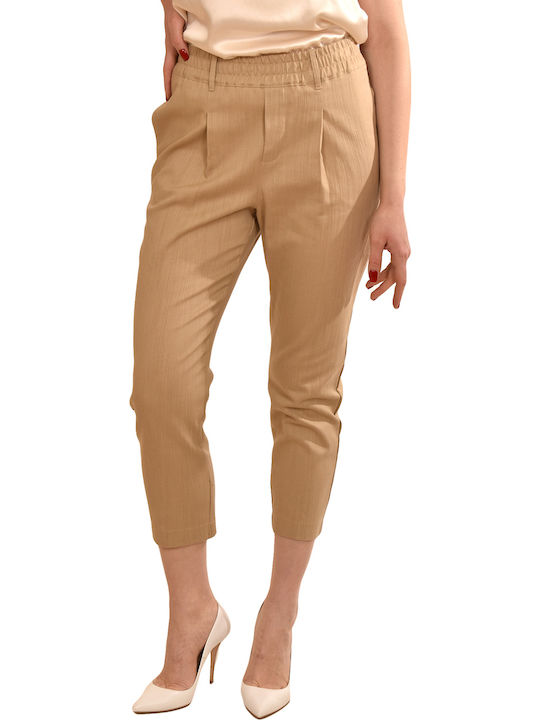 Milla Damen Stoff Hose Beige