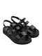 Flache Sandalen für Damen in Schwarz Farbe