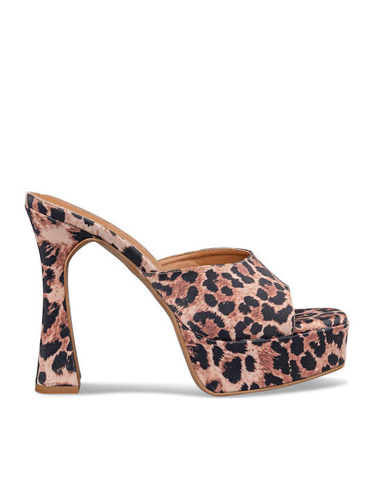 Envie Shoes Mules with Chunky High Heel in Pink...
