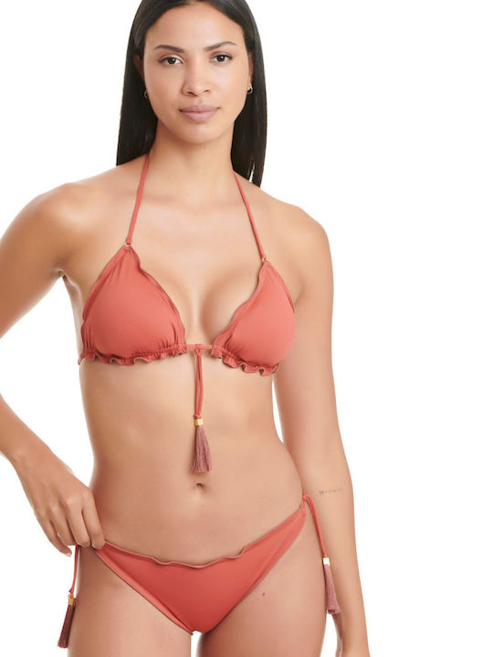 Set Bikini Τριγωνάκι Πορτοκαλί