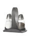Herevin Salt and Pepper Set Glass with Stand 2pcs