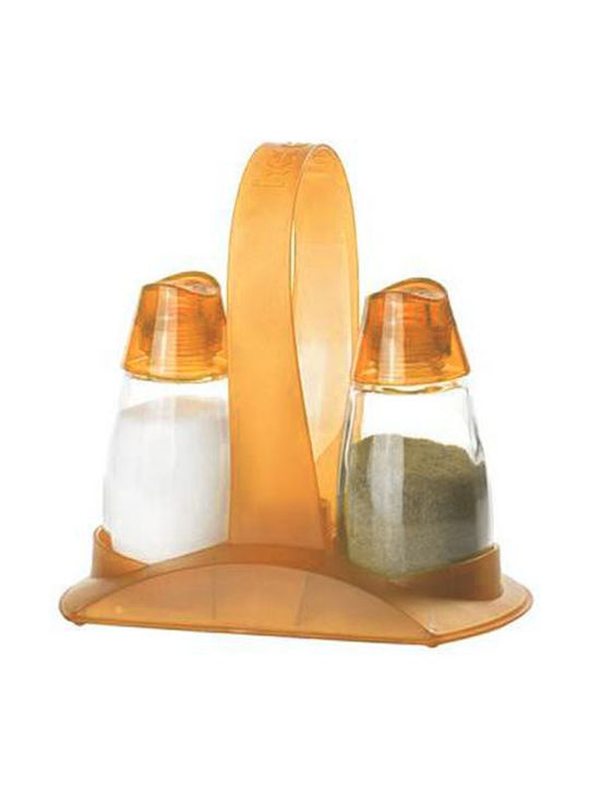 Herevin Salt and Pepper Set Glass with Stand 2pcs