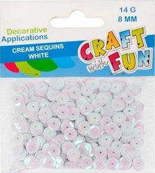 Craft with Fun Πούλια Χειροτεχνίας Λευκή 8mm