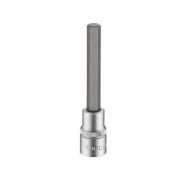 Force Spritzfilter Wasserhahn Bit-Stecknuss mit Inbusschlüssel-Bit und Antriebsvierkant 1/2'' Größe H11x100mm 1Stück