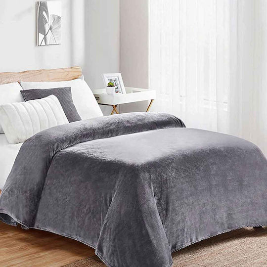 Dimcol Fleecedecke Übergröße 220x240cm Grau