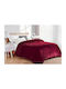 Dimcol Κουβέρτα Fleece Υπέρδιπλη 220x240εκ. Bordeaux 04