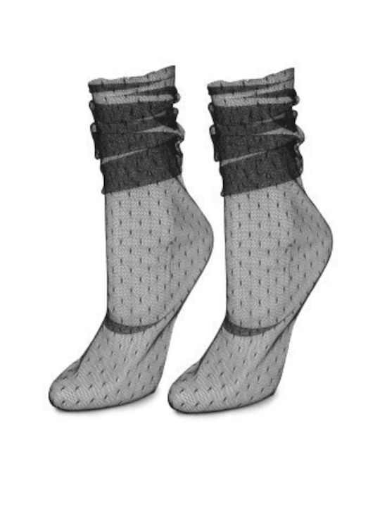 Marilyn Women's Socks Net Black Polka Dot