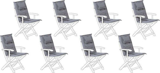 Beliani Garden Chair Cushions Graphite