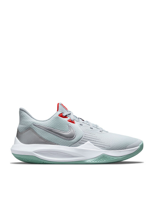 Nike Precision 5 Low Basketball Shoes Gray
