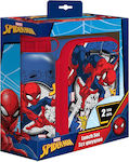 Διακάκης Πλαστικό Παιδικό Σετ Φαγητού Spiderman 0.8lt Κόκκινο