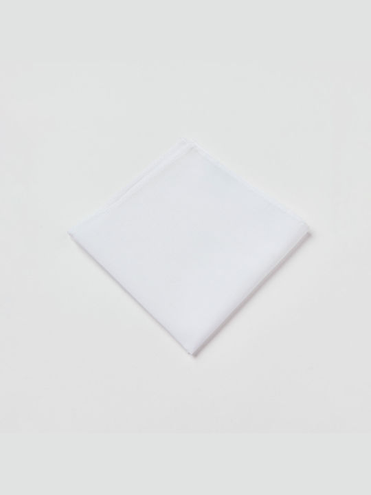 Cotton Pocket Square White Aristoteli Bitsiani