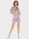 G Secret Summer Women's Pyjama Set Satin Pink