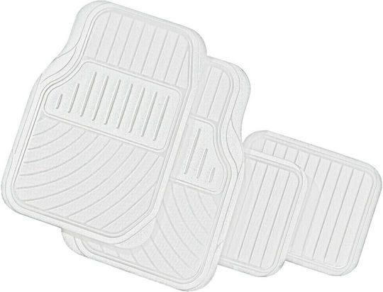 Autoline Satz Vorder- und Hintermatten Universal 4Stück aus Gummi Transparent