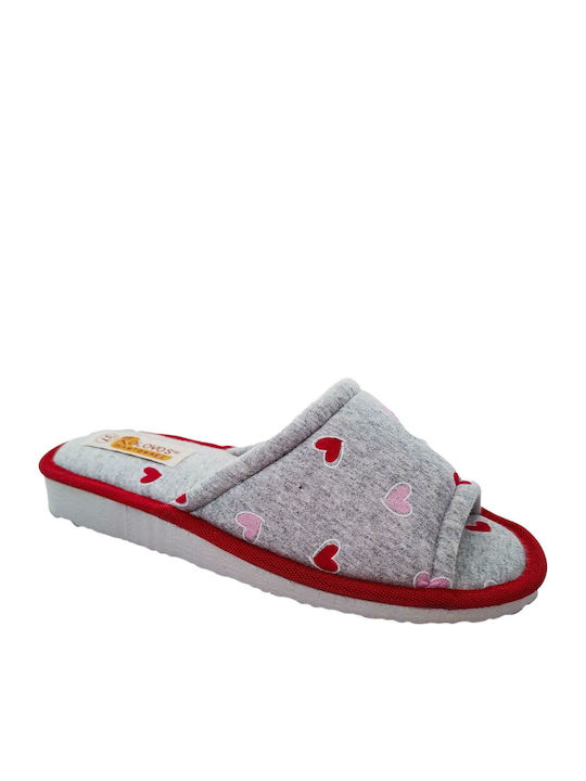 Kolovos Winter Women's Slippers in Red color