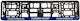 Car License Plate Frames Plastic Blue 2pcs
