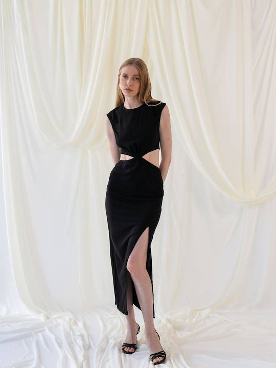 Mind Matter Midi Rochie Black