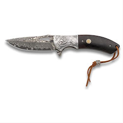 Albainox Damascus Penknife Ornate Steel Bolster 8.50cm 18925