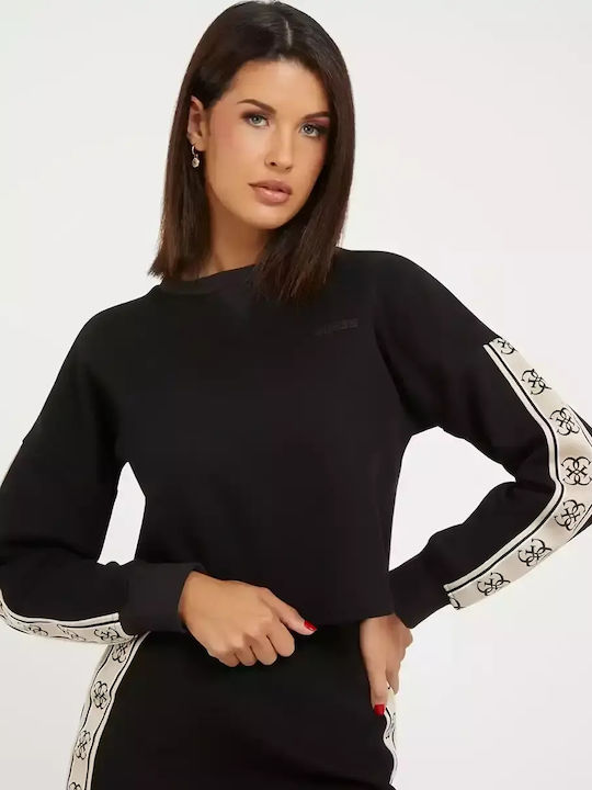 Guess Cropped Women's Sweatshirt Black