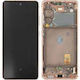 Samsung G780f G781b S20 Fe Frontabdeckung + LCD + Touchscreen Cloud + Antenne Cloud Orange Original Service Pack