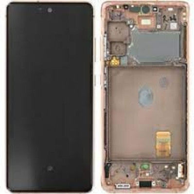 Samsung G780f G781b S20 Fe Frontabdeckung + LCD + Touchscreen Cloud + Antenne Cloud Orange Original Service Pack