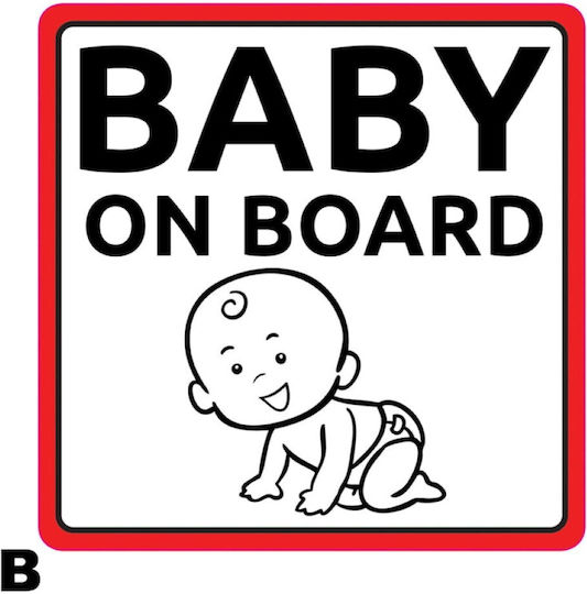 Autoline Знак Baby on Board Бял