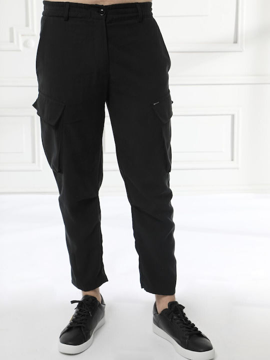 Παντελόνι Cargo σε Loose Εφαρμογή Black