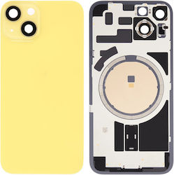 Back Glass Stainless Steel Plate Magnets Magsafe & Camera Lens Iphone 14 Yellow Back Glass Stainless Steel Plate Magnets Magsafe & Camera Lens Iphone 14 Yellow